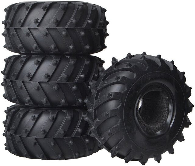 Tamiya 1/10 Monster Truck Reifenhülle, Zubehör, Schwarz, Gummi - Bild 1