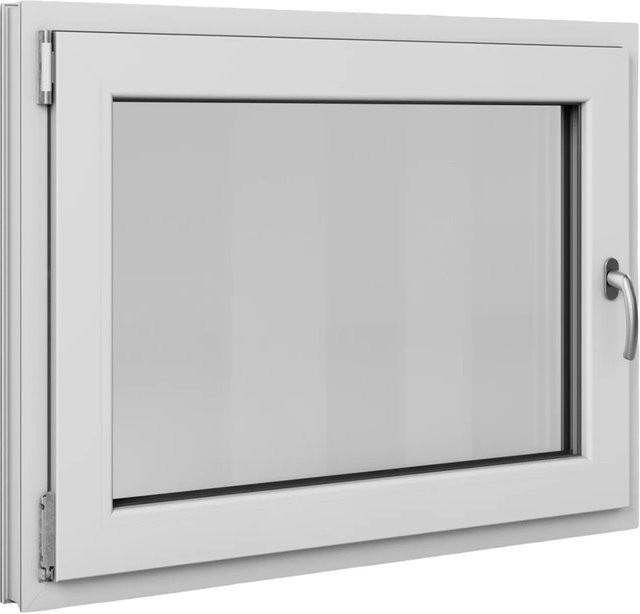 Roro Fenster Basic Kunststoff-Profil Weiß, Dreifachverglasung, Dreh-Kipp-Funktion, B: 100 cm, H: 80 cm, DIN L - Bild 1