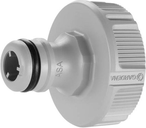 Gardena Hahnverbinder aus Kunststoff mit Anti-Splash-Funktion in Grau, 33,3 mm (G 1 Zoll) - Bild 1
