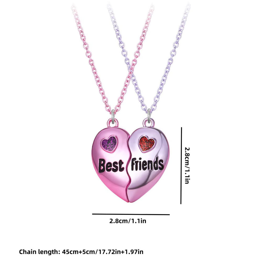 Winoneday Halskette, 2-teiliges Set, Herzförmig, Bunt, Roségold, Damen - Bild 2