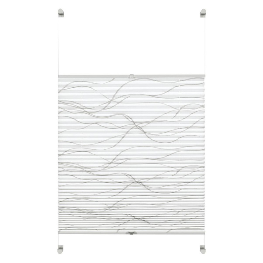 Boviva Spannplissee Welle in Weiß, semi-transparent, Breite: 90 cm, Höhe: 130 cm - Bild 2
