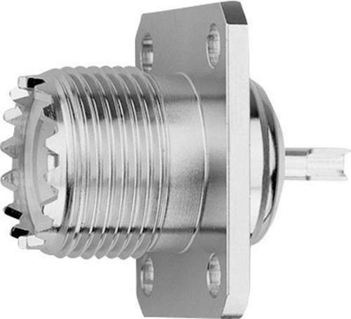 Telegärtner UHF-Steckverbinder Buchse zum Einbau, 50 Ohm, Silber - Bild 1
