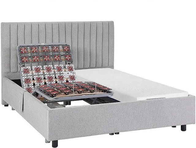 YSMÉE Polsterbett mit Lift-up-Basis in Grau, B/T/H: 70 x 204 x 12 cm - Bild 1