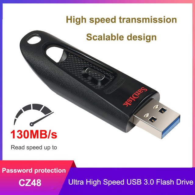 SanDisk Ultra USB 3.0 Flash-Laufwerk in Schwarz - Bild 1