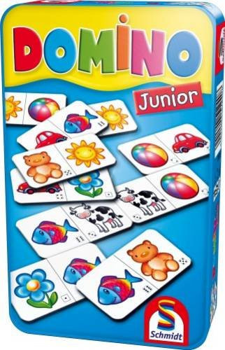 Schmidt Spiele Domino Junior, Legespiel, Metalldose, Bunt / Mehrfarbig - Bild 1