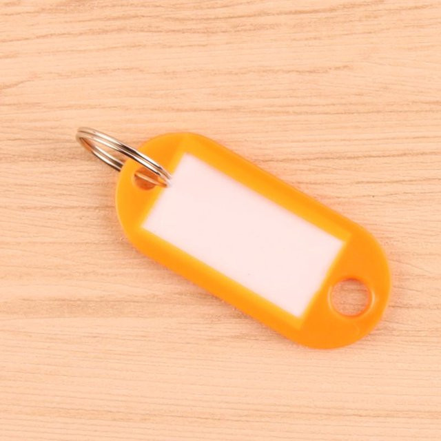 10 Stück Kunststoff Schlüsselanhänger mit Schlüsselring in Orange von YULIN-004 - Bild 1