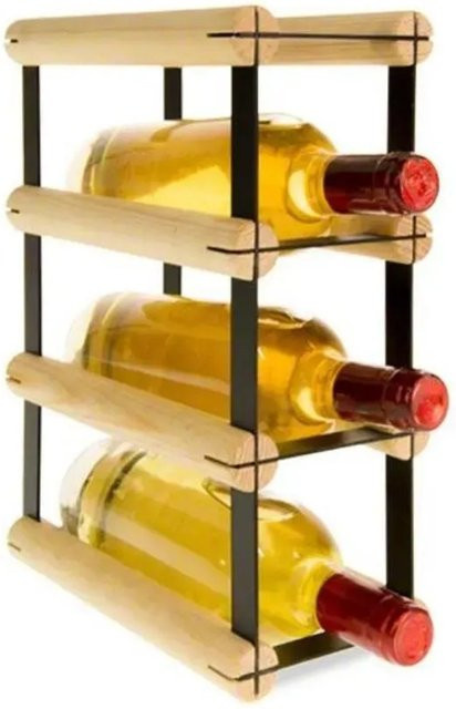 PROREGAL Modulares Weinregal Vinotega aus massivem Kiefernholz in Natur, H x B x T: 32,5 x 12,5 x 24,5 cm - Bild 1