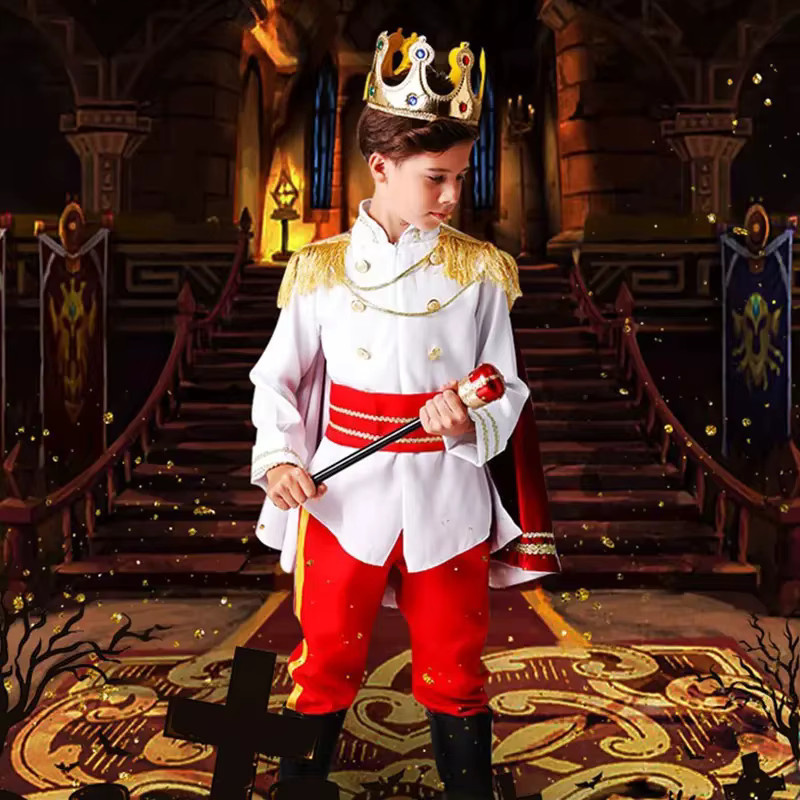 HHYRCOS König Prinz Cosplay Kostüm, Fantasy, Plüsch / Textil, Bunt / Mehrfarbig - Bild 3