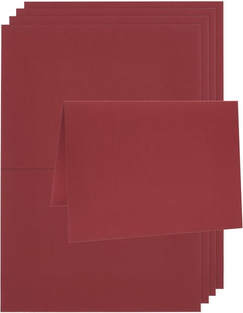 Rico Design Paper Poetry Luxury Karten A5 in Weinrot - Bild 1