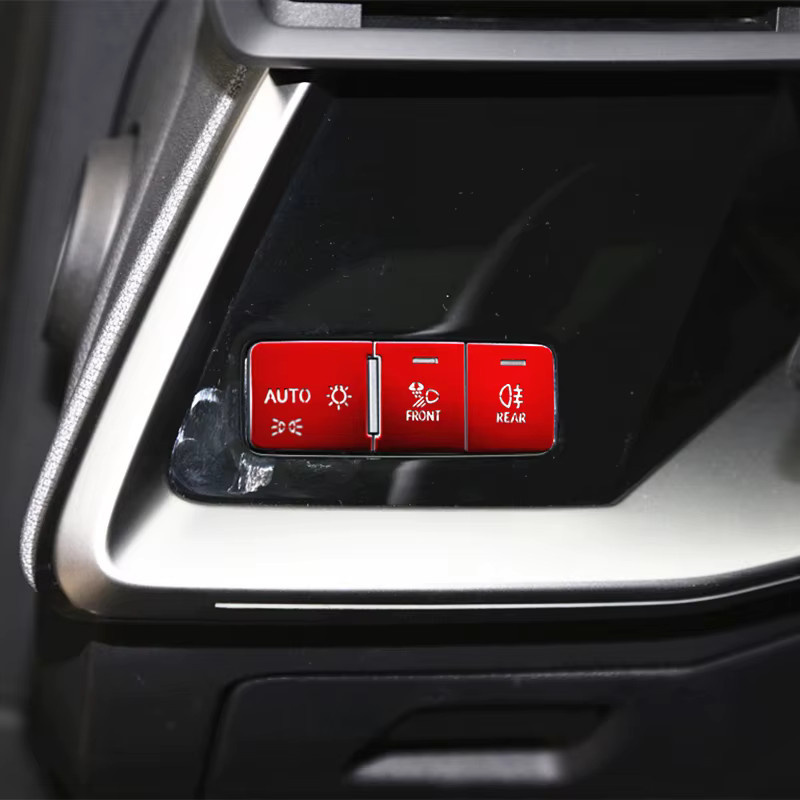 CNORICARC Scheinwerfer Schalter Tasten Abdeckung mit Pailletten Dekoration für Audi A3 8Y 2021-2022 Innenraum Zubehör - Bild 3