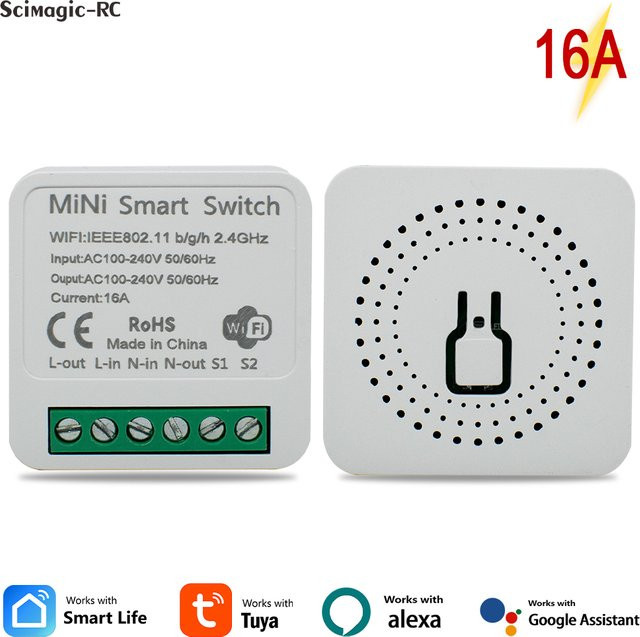 5er-Set Tuya Smart Switch WiFi Version mit Power Monitor, 2-Wege App-Steuerung, kompatibel mit Amazon Alexa und Google Assistant, Weiß - Bild 1