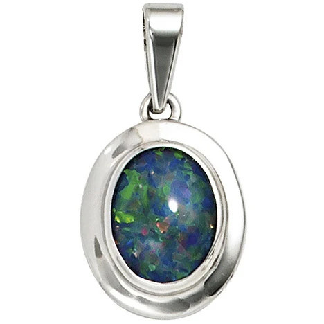 Colfem Anhänger 585 Weißgold, oval, Unisex - Bild 1