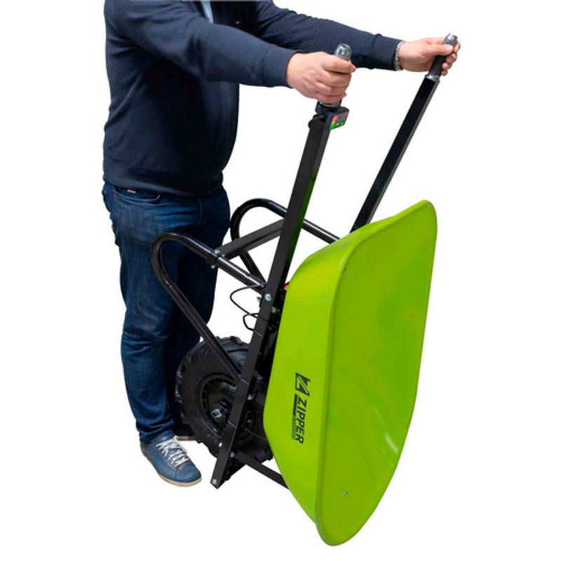 Zipper Elektrische Schubkarre ZI-EWB200S Grün-Schwarz 260 l - Bild 2