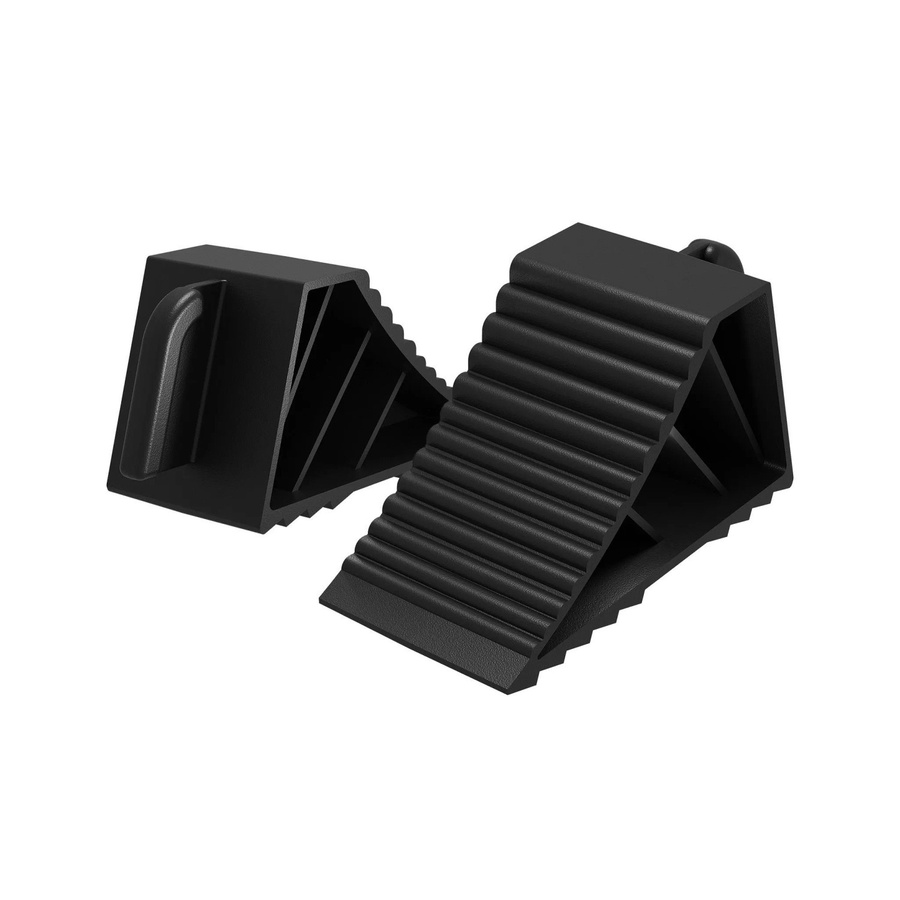 Wiltec Unterlegkeile Set aus Kunststoff in Schwarz, 2 Stück, B/H/T: 21 x 8,75 x 10 cm - Bild 2