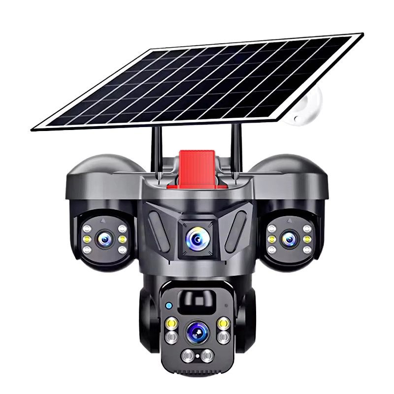 KERUI 4G SIM WLAN Heimsicherheitskamera PTZ mit 6MP Dreifach-Objektiv, Solarpanel und eingebauter Batterie, Außenkamera für Videoüberwachung, Schwarz - Bild 7