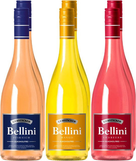 Gerstacker Bellini, alkoholfrei, Mango, Erdbeer, Pfirsich, 6 x 0,75 l - Bild 1