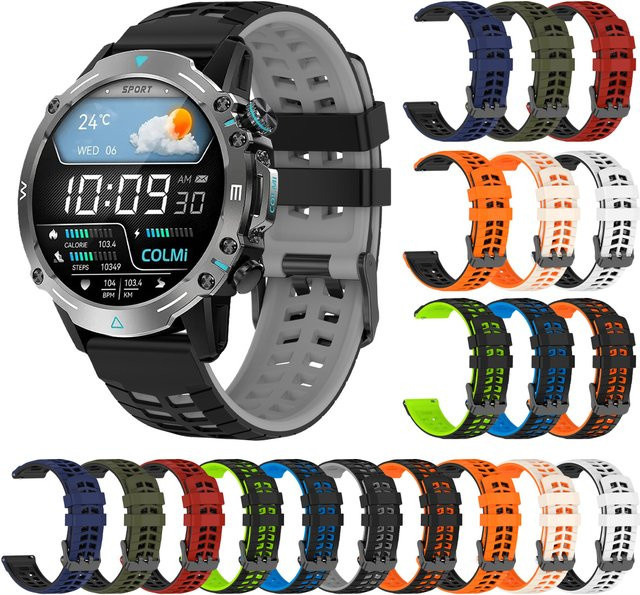 Colmi Uhrenarmband, Silikon, zweifarbig, Unisex - Bild 1