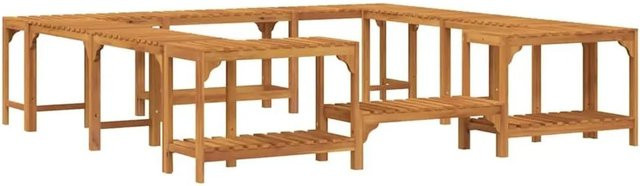 vidaXL Whirlpool-Umrandung aus Akazien-Massivholz in Braun, B/T: 230 x 230 cm - Bild 1