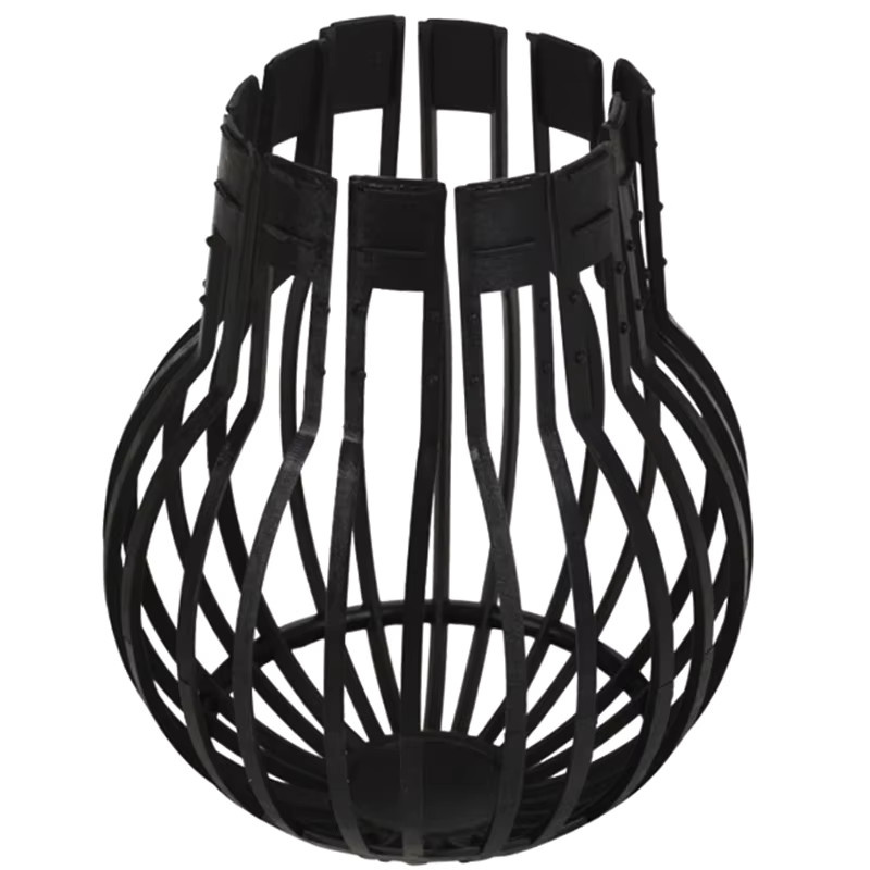 Dachrinnenschutz und Fallrohr Sieb aus Kunststoff in Schwarz zur Vermeidung von Verstopfungen durch Blätter und Schutt - Bild 2