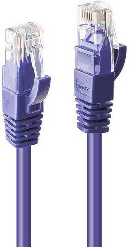 Lindy RJ45 Netzwerkkabel CAT 6 U/UTP Ethernet LAN Patchkabel Violett 20 m - Bild 1