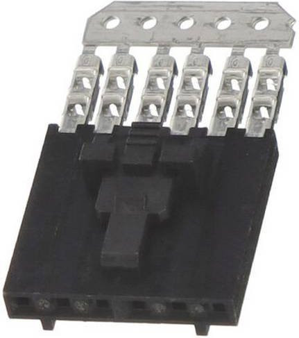 Molex Buchsengehäuse-Kabel Schwarz, 6 Polzahl, Rastermaß: 2.54 mm - Bild 1