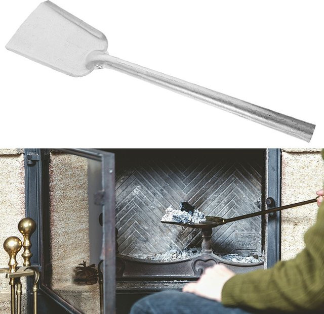 Wasserdichte Kamin Schaufel aus Eisen in Silber für die Reinigung von Asche und Müll - Bild 1