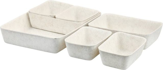 Kesper Schale weiß aus Polyester B/H/L: 20 x 5 x 28,5 cm - Bild 1