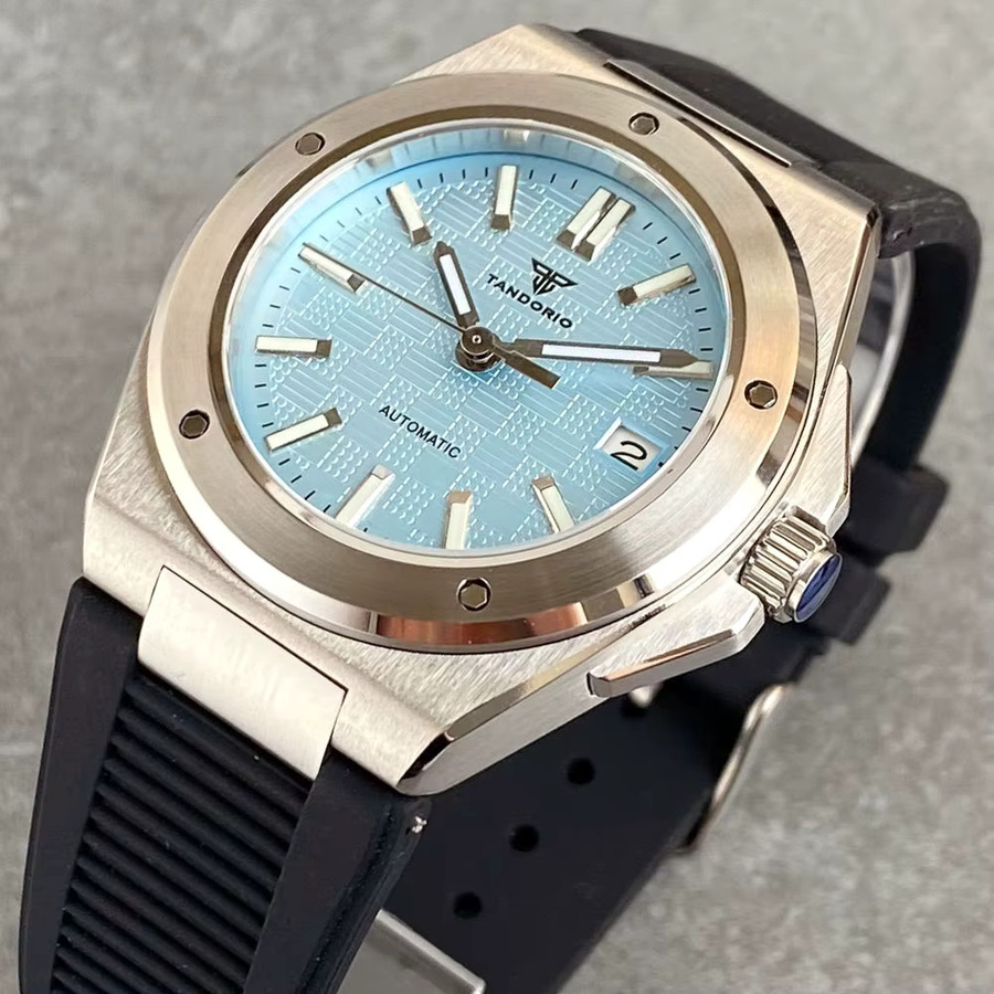 Tandorio Armbanduhr Automatik, Edelstahl, 40 mm, Herren, Blau - Bild 2
