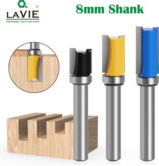 Flush Trim Router Bit MC02210S Musterfräser mit 8mm Schaft und 1/2 Zoll Lager in Multicolour - Bild 1