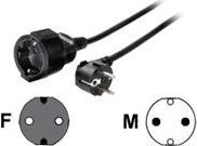Hama Profi Spannungsversorgungs-Verlängerungskabel CEE 7/7 Schuko Schwarz 10 m - Bild 2