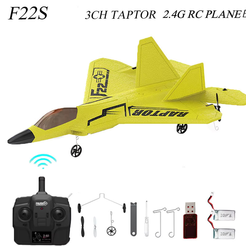 WLtoys Raptor F22 Kampfflugzeug, RC Flugzeug, mit LED-Licht und Gyroskop - Bild 1