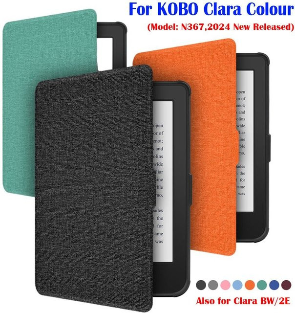 Kobo Clara Color/BW/2E Smart Cover Schutzhülle mit Handunterstützung und Auto Sleep/Wake Funktion in Pink - Bild 1