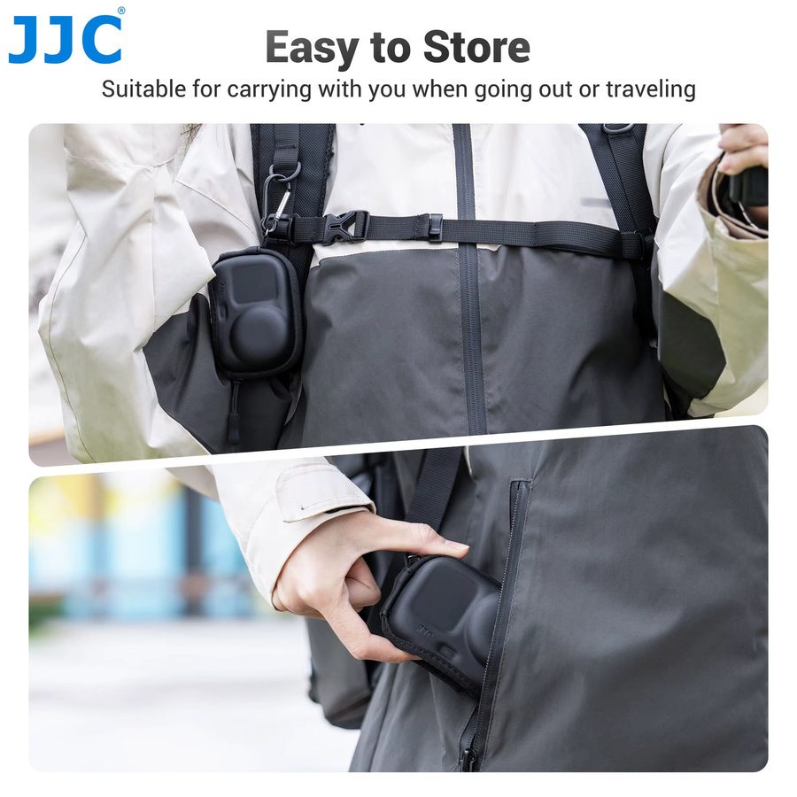 JJC Mini-Tragetasche für DJI Osmo Action 6 5 Pro 4 3 Action-Cameras, Wasserdichte harte Schutztasche für Kamera-Zubehör in Schwarz mit Bodenöffnung - Bild 6