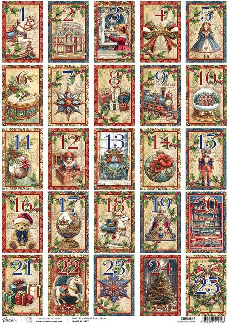 Motiv-Strohseide Ciao Bella Toy Shop Adventskalender in Multicolor, DIN A3 - Bild 1