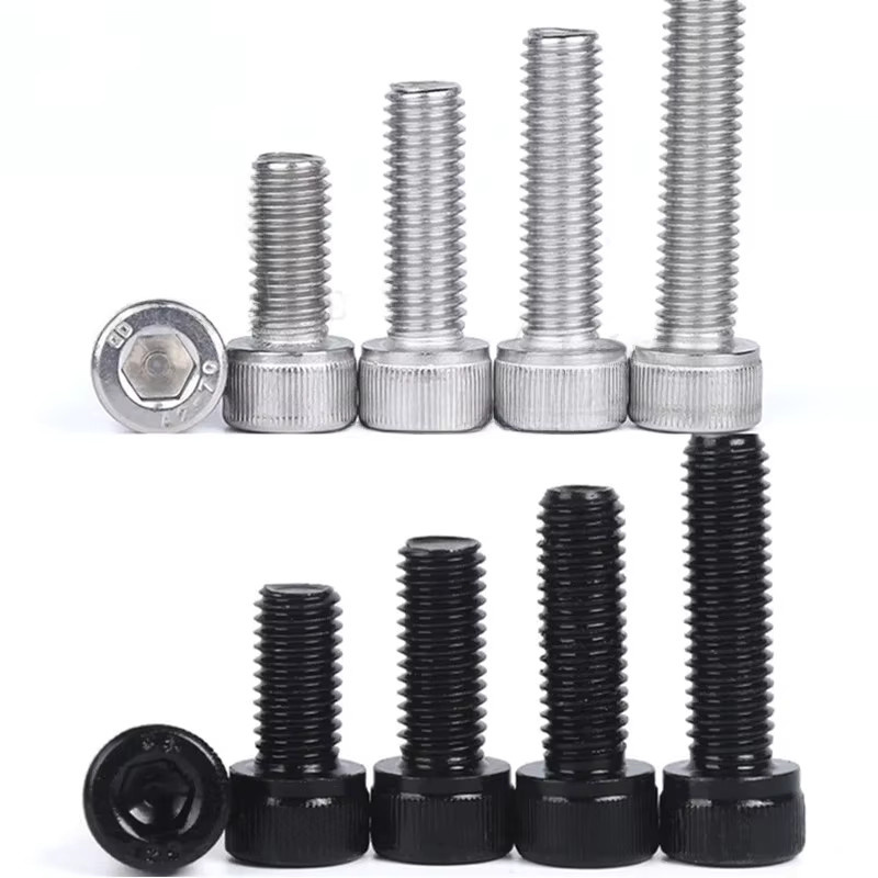 10 Stück WHOOPEE Rundkopfschrauben mit Innensechskant aus Edelstahl, Grobgewinde UNC 1/4-20, Farbe Silber - Bild 1