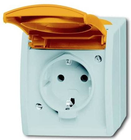 ABB Schutzkontakt-Steckdose IP44 in Orange - Bild 1