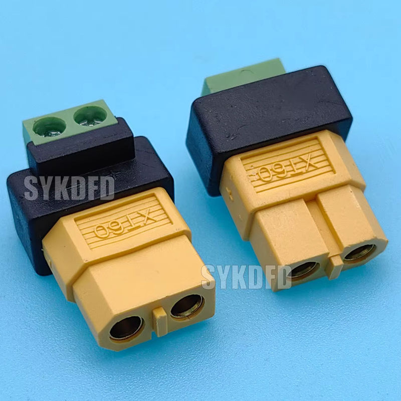 SYKDFD XT60 Adapter Set mit männlichen und weiblichen Steckern auf 2-polige Schraubklemmen für Drohnen, FPV und LiPo-Akkus - Bild 2