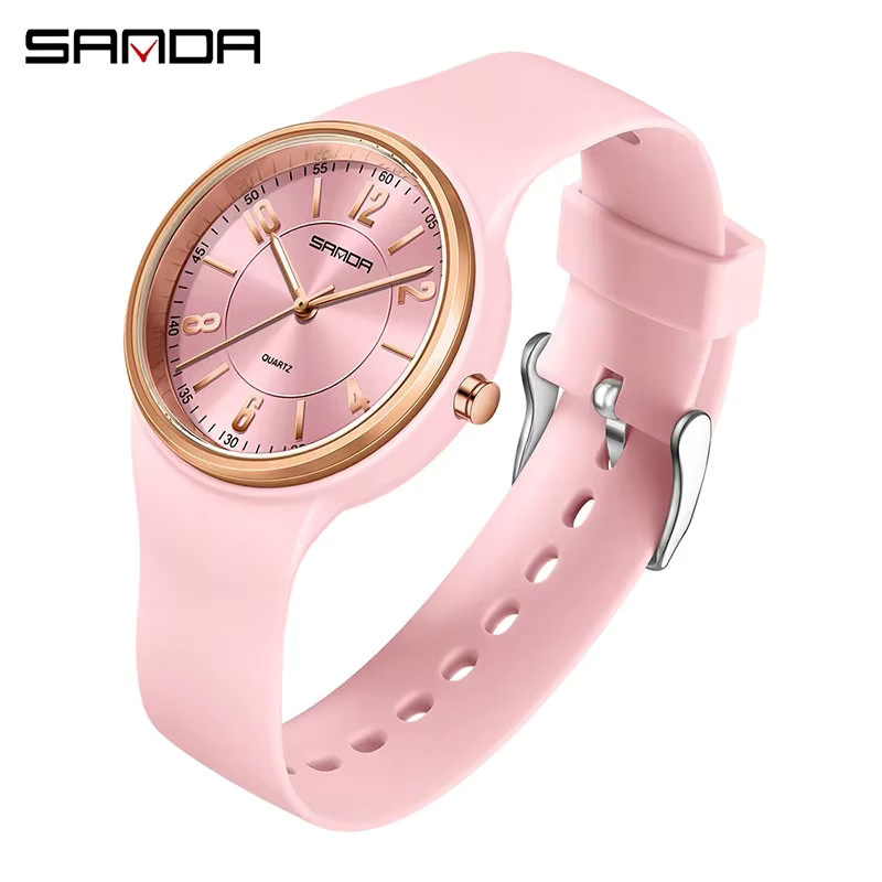 SANDA Analoguhr, Quarz, Grün, Silikon, Unisex - Bild 2