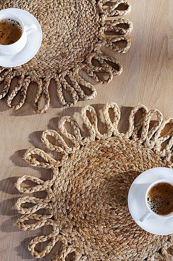 Jotex GAIA Tischset 2er-Pack aus Jute in Beige, rund - Bild 1