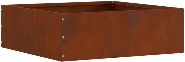 vidaXL Raseneinfassung aus wetterfestem Stahl in Rost-Optik, B/T/H: 40 x 40 x 13 cm - Bild 1
