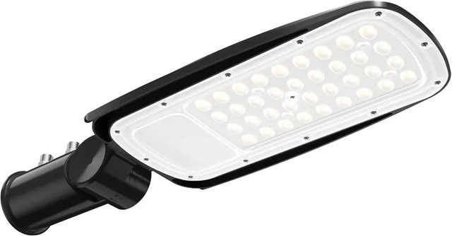 ENOVALITE LED Straßenleuchte 30W Mastleuchte Schwarz mit 4200lm, 5000K Neutralweiß, IP65 und IK08 - Bild 1