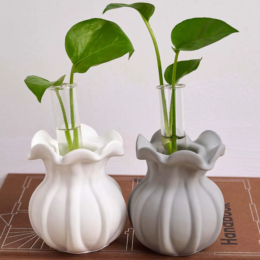 UDOCOOL Silikonform in Blumenform für DIY Hydrokultur-Vasen und Kerzenhalter, Farbe: Weiß - Bild 1