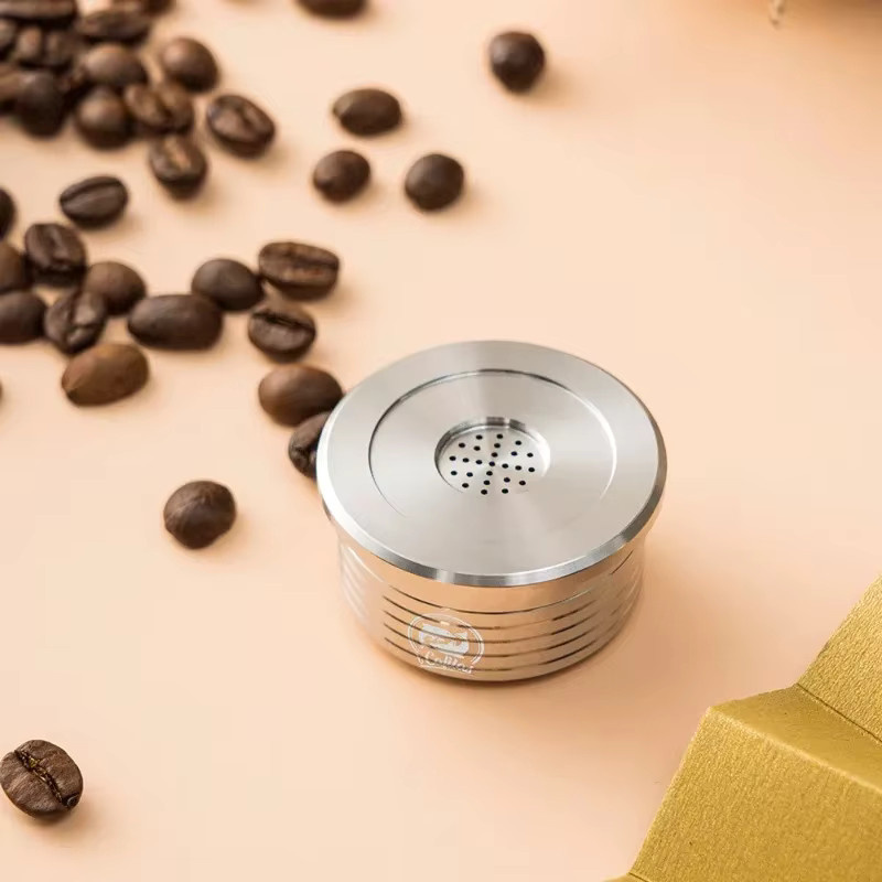 JUSTINLAU Wiederverwendbare Kapsel aus Edelstahl für Delta Q NDIQ7323 und Lavazza Point EP MINI in Silber - Bild 2