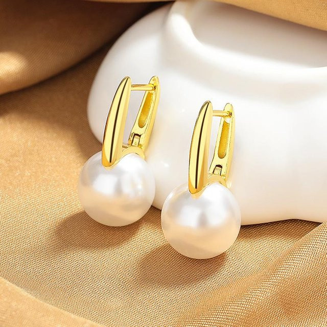 OPK Clip-Ohrringe, Perle, Gold, Damen - Bild 1