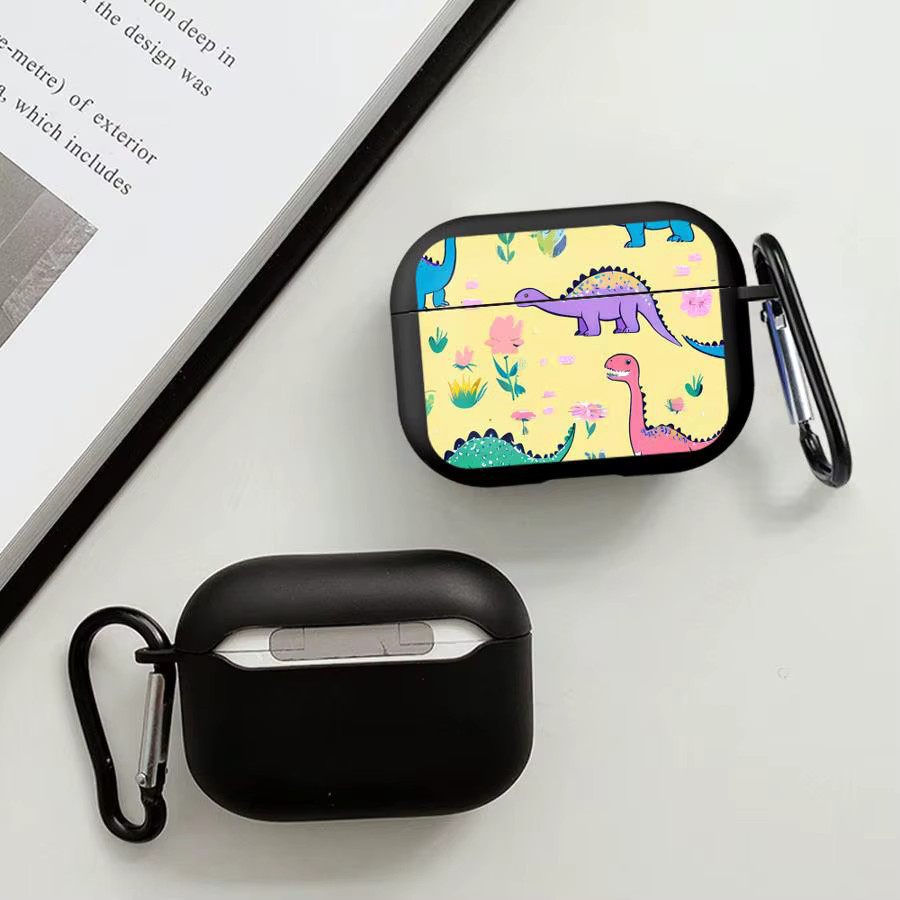 Niedrige AirPods Hülle mit Cartoon-Dinosaurier Motiv für Apple AirPods Pro und AirPods 3 in Multicolour - Bild 2