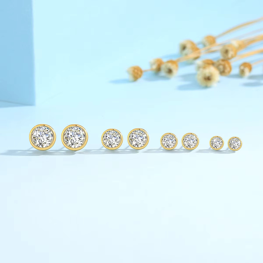LONGUE VUE Ohrstecker 750 Gold, Diamant, Unisex - Bild 2