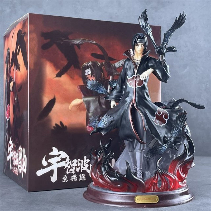Bandai Anime Figur Uchiha Itachi aus Naruto, schwarze PVC Dekofigur für Kinder, Höhe: 27 cm - Bild 1