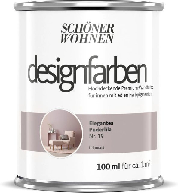 Schöner Wohnen Designfarbe Elegantes Puderlila, 100 ml - Bild 1