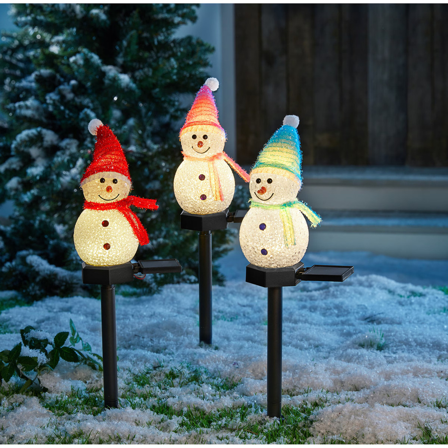 Solar-Gartenstecker Schneemann - Bild 2