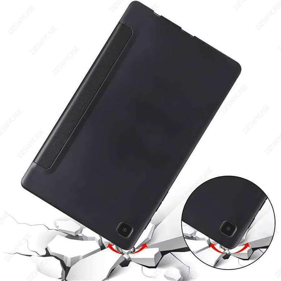 DZSWYCASE Schutzhülle für Samsung Galaxy Tab A7 Lite 8,7 Zoll in Grau oder Schwarz mit stoßfestem PU-Leder und dreifach faltbarem Standfunktion sowie Auto-Wake-Sleep-Funktion - Bild 3